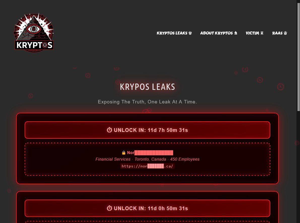 akaclandestine's tweet image. New Kryptos Ransomware Leak Site 🌝
…dxirmr3svo5zwq7cvu2wdfngujgknyd.onion
#darkweb #onion #news