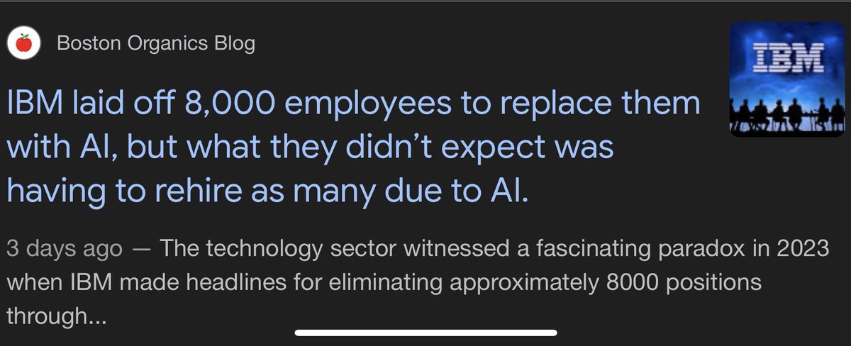 lumlax's tweet image. Here we go again🤠: the “AI job swap” circus continues. Lay off thousands for AI, then scramble to rehire when the bots bomb. Microsoft, IBM … what on earth were you smoking?
#AI #Devops #TechJobs