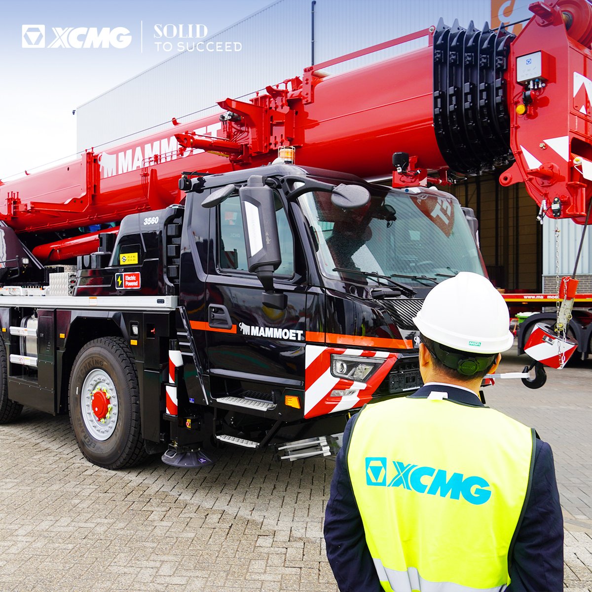 XCMGGroup's tweet photo. True strength speaks for itself!

XCMG's XCA60EV hybrid all-terrain crane officially joins the fleet of @MammoetGlobal! 

After a successful trial last year, MAMMOET praised its power, precision, and sustainability. https://t.co/BBIihIDw75