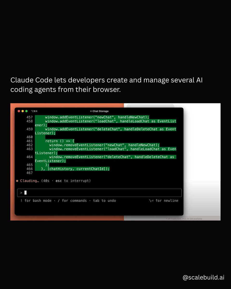 Scalebuild_ai's tweet image. Anthropic has launched Claude Code for the web, bringing its AI coding assistant beyond the command line to browsers and mobile. Developers can now connect GitHub, run code tasks securely in a sandbox, and let AI handle implementation and pull requests.
.
.
.
#AI #CodingAssistant