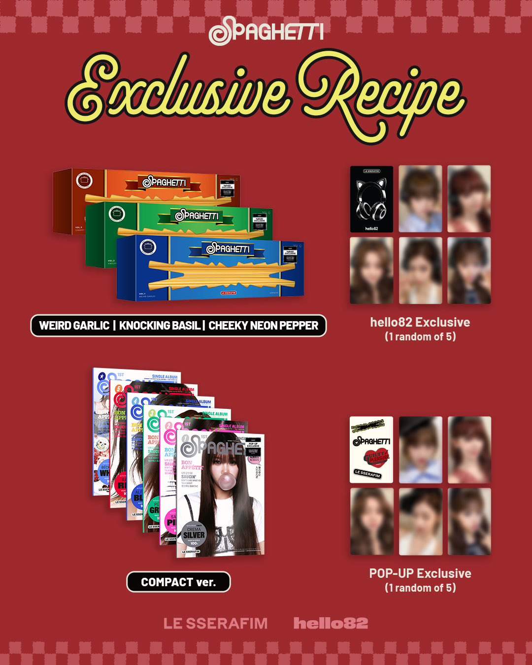 ルセラフィム ウンチェ spaghetti Hello82 Le Sserafim Cafe Event