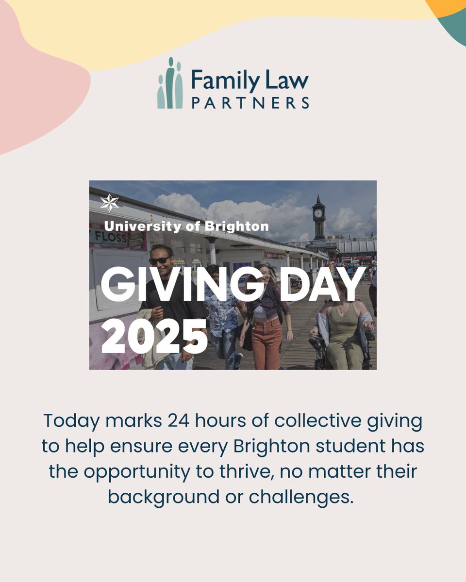 It’s <a href="/uniofbrighton/">University of Brighton</a> Giving Day.

We’re proud to support the campaign through the Family Law Partners Scholarship Fund.

Learn more and donate: university-of-brighton.foleon.com/digital/giving…

#BrightonGivingDay #UniversityOfBrighton #FamilyLawPartners