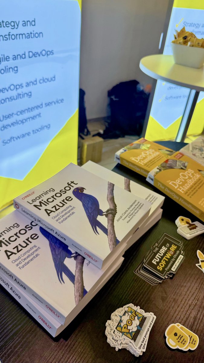 cjkodare's tweet image. Attending Future of Software Conference 2025 by @Eficode in Copenhagen 🇩🇰 today!
My book, Learning Microsoft Azure (@OReillyMedia) and myself - the author is here 💙
#futureofsoftware #eficode #mvpbuzz #microsoftazure #devops #platformengineering