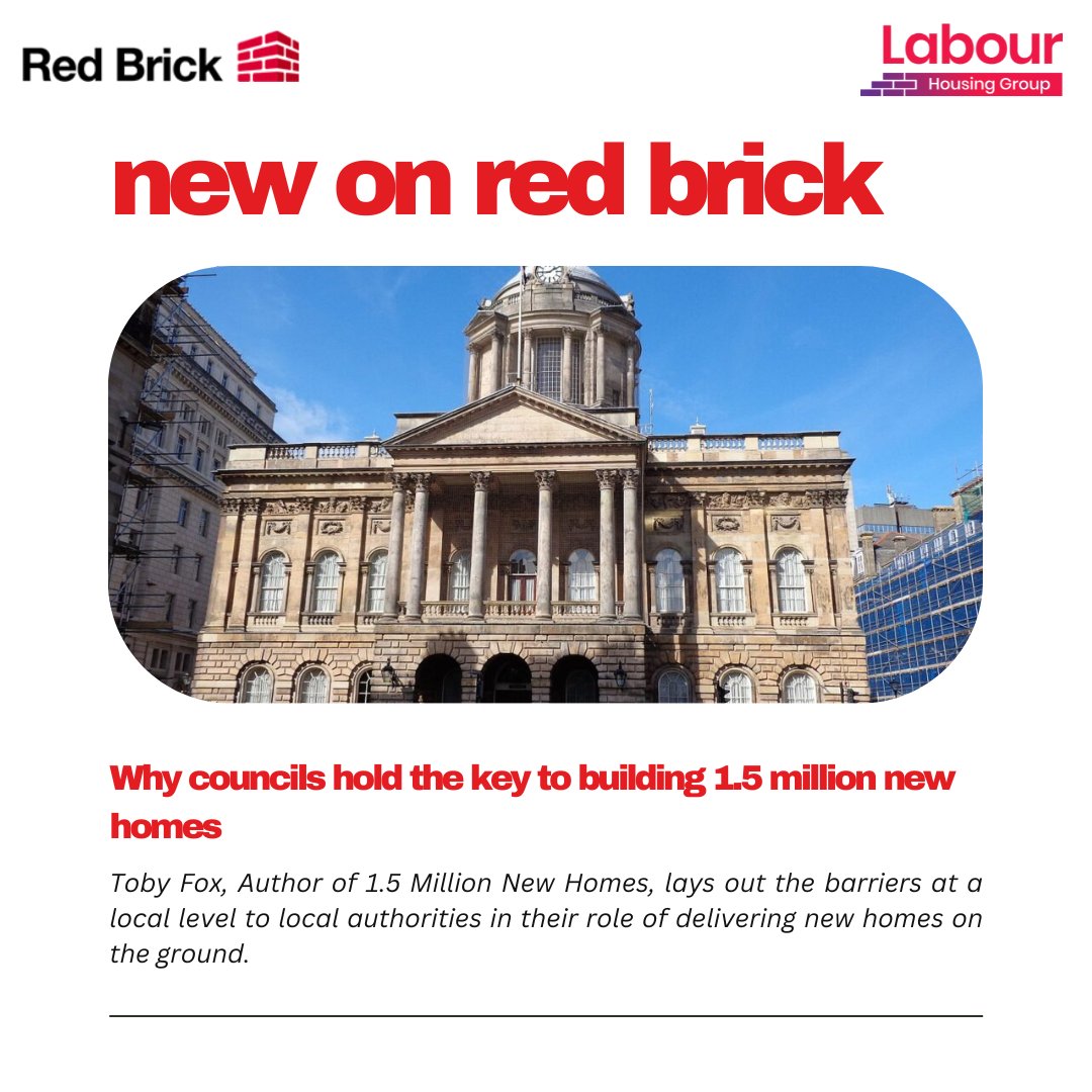 "Fixing one policy lever at a time won’t deliver 1.5 million homes. It will take a whole-system effort — aligning national policy, local leadership, market confidence and community trust."

Toby Fox for <a href="/redbrickblog/">redbrick</a> 

redbrickblog.co.uk/2025/10/why-co…