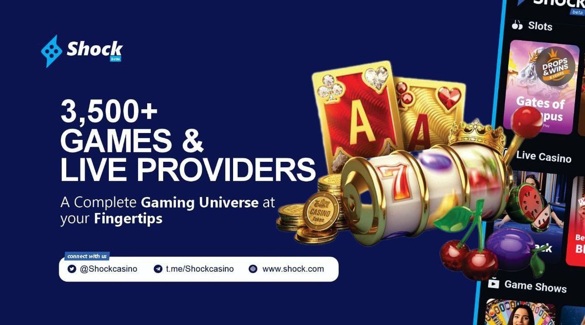 Experience the energy of Vegas from your screen.

With 5,000+ games, live sports, and real casino vibes, Shock delivers nonstop entertainment — fast, secure, and fun.

shock.com/?r=coinstore_s…

#Shock #Coinstore #Vegas