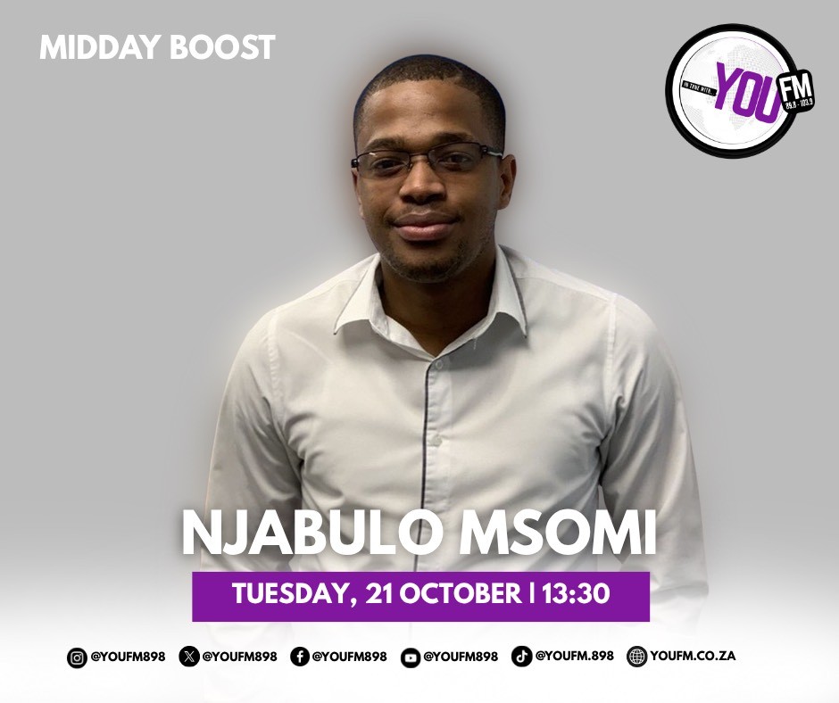 Njabulo Msomi from SMEasy will be live on YOU FM!
Join him as he speaks about Financial Literacy and the critical role of bookkeeping — at 13:30 on Tuesday, 21 October.
Don’t miss it! 📷 @Youfm898
DStv Channel 842 | 89.9 – 103.9
📷 Listen live: radio-south-africa.co.za/north-west-fm