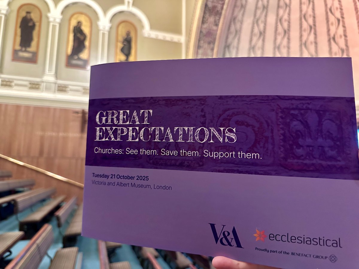 We're here at the V&amp;A to explore the future of churches and discuss how to protect these remarkable buildings. If you're joining us today, take part in the conversation using the #GreatExpectationsForChurches hashtag.