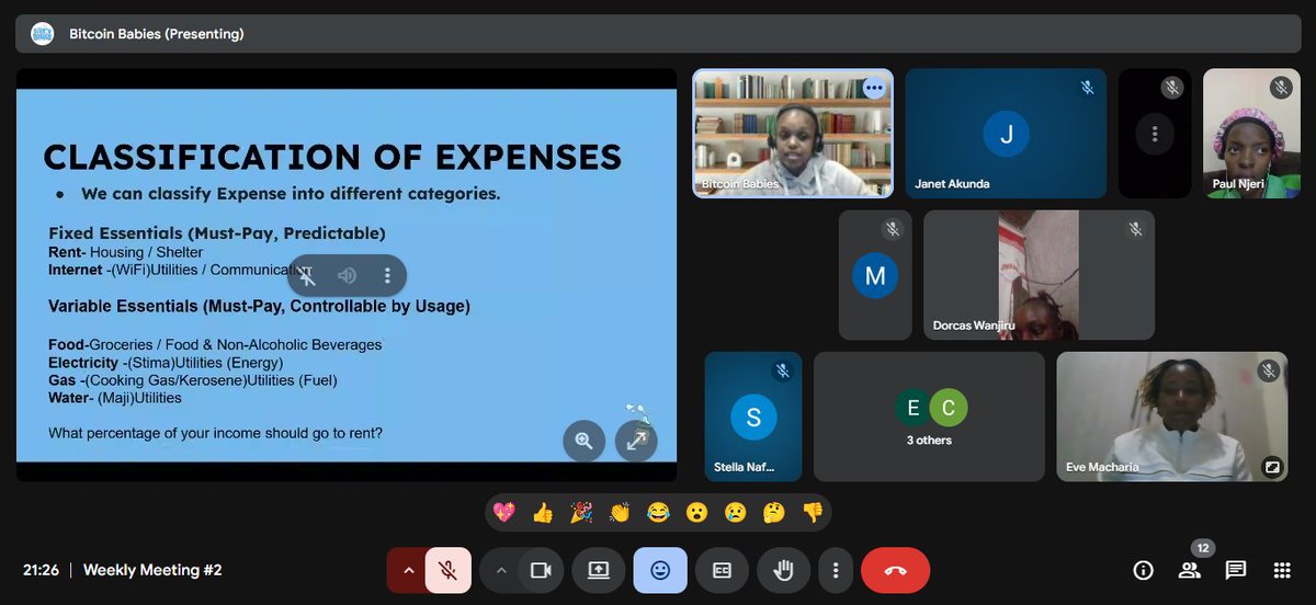 Bitcoin Babies⚡️🇰🇪 (@btcbabies) on Twitter photo This week's session focused on Budgeting, led by our founder <a href="/NgachaNaomi1/">Ngacha Naomi ⚡️</a>.
We learned how to monitor expenses, prioritize spending, and maximize the value of every coin (sat).
It’s not about how much you earn, but how wisely you plan.
#FinancialLiteracy #BitcoinMums This week's session focused on Budgeting, led by our founder <a href="/NgachaNaomi1/">Ngacha Naomi ⚡️</a>.
We learned how to monitor expenses, prioritize spending, and maximize the value of every coin (sat).
It’s not about how much you earn, but how wisely you plan.
#FinancialLiteracy #BitcoinMums