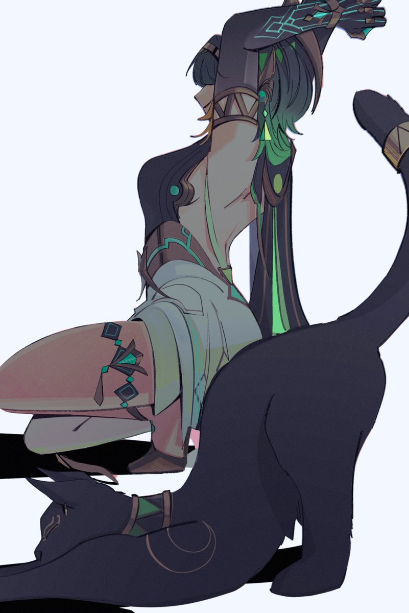 bt79207's tweet image. Remember to stretch after completing all your business for the day #GenshinImpact #Nefer