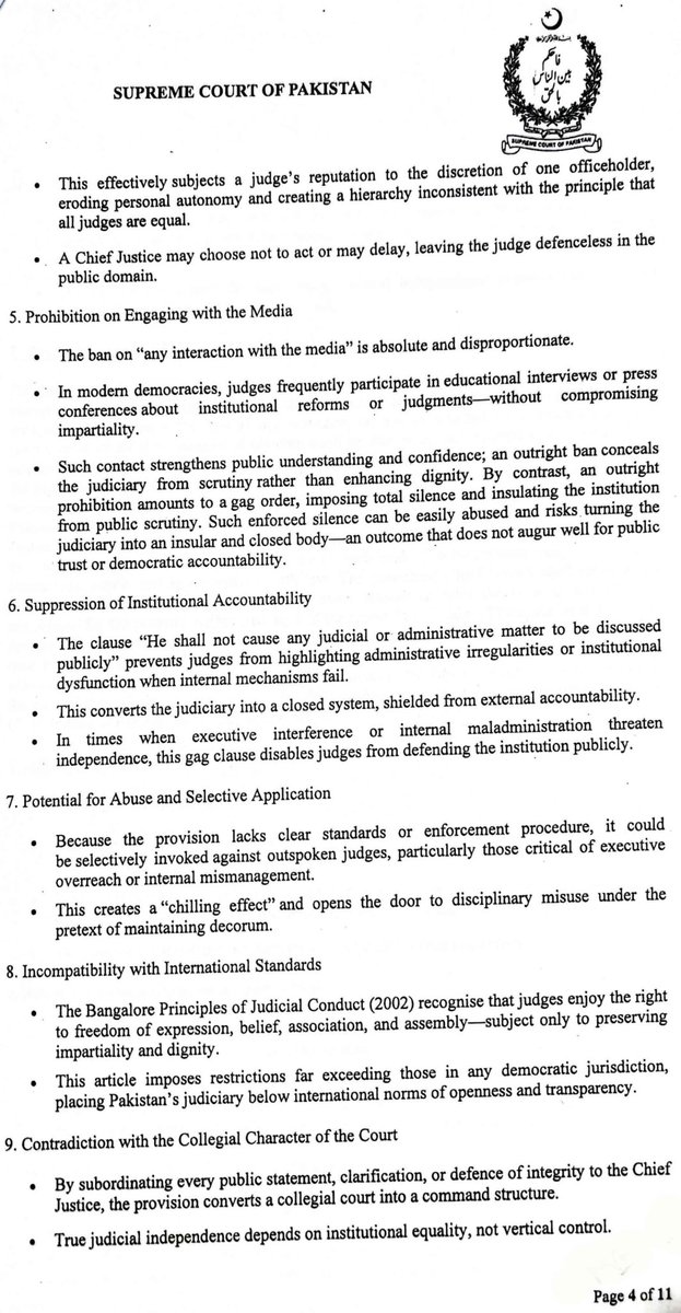 🚨🚨#BREAKING: In 12 pages explosive comments of #JusticeMansoorAliShah and #JusticeMunibAkhtar on amended code of conduct of superior court, both judges completely exposes their Chief Justice Yahya Afridi in a brutal manner: 1/3
UNCENSORED complete details with <a href="/zulspeaks/">Zulqarnain Iqbal</a> on