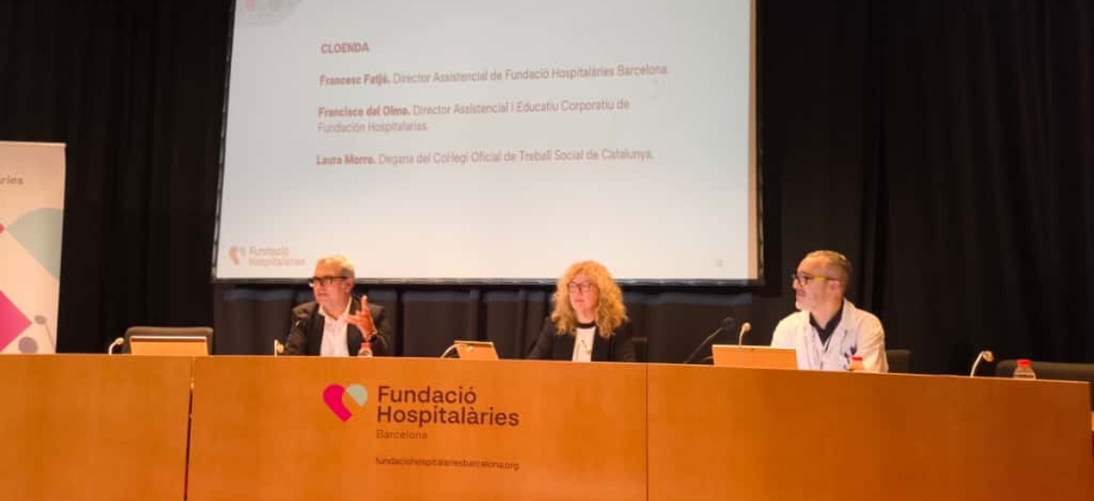 Participació de la degana del #TSCAT, <a href="/Lauramorro_f/">Laura Morro Fernande</a>, a la I Jornada de Treball Social Sanitari de la Fundació Hospitalàries Catalunya. 

Una trobada que va reunir a professionals i expertes per reflexionar sobre el paper esencial del #treballsocialsanitari en el marc d'un model