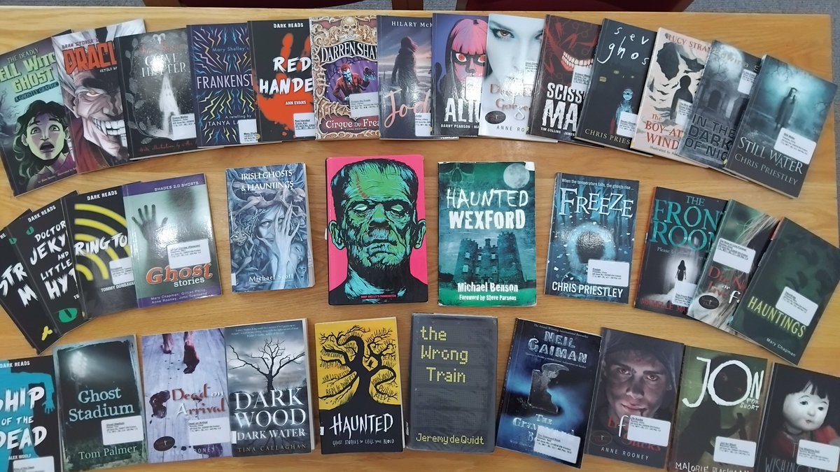 Check out Halloween reads in the library <a href="/EnniscorthyC/">Enniscorthy Community College</a>. From classics to Irish ghost stories &amp; many new titles, there's lots to choose from for midterm.

#readingforpleasure #schoollibraries #greatschoollibraries <a href="/jcsplibraries/">JCSP Library Project</a> <a href="/SLG_LAI/">School Libraries Group, LAI</a> <a href="/WWETBofficial/">WWETB</a> <a href="/Oide_JCSP/">Oide Junior Certificate School Programme</a> <a href="/Oide_PPLiteracy/">Oide Literacy Post-primary</a>