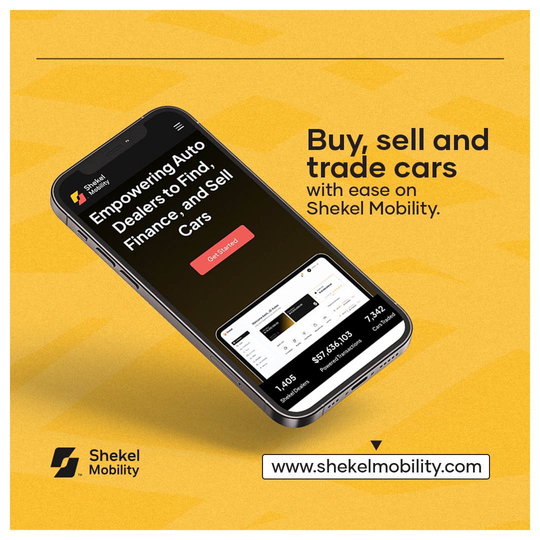 Smart dealers deal with Shekel Mobility!

Get access to credit and grow your car inventory with ease. Your dealership's next big move starts now.

Get started: shekelmobility.com

#ShekelMobility #DealerFinance #AutoBusiness #InventoryGrowth #CarDealersNG