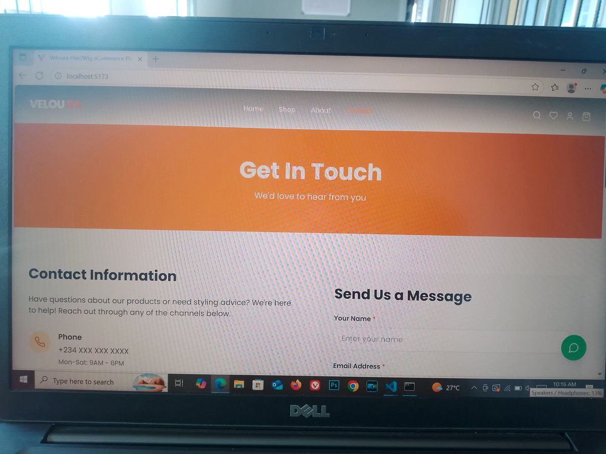 tech_evolv's tweet image. Connection, coded beautifully 💻🌸
The Veloura Hair Contact Page blends smooth UI with a responsive, accessible design — because every brand deserves a voice that listens.
Built with React.js + TypeScript ✨
#VelouraHair #ContactUs #ReactDeveloper #WebDesign #FrontendMagic
