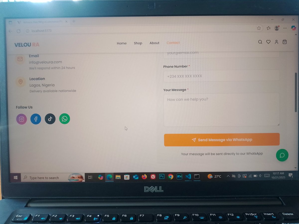 tech_evolv's tweet image. Connection, coded beautifully 💻🌸
The Veloura Hair Contact Page blends smooth UI with a responsive, accessible design — because every brand deserves a voice that listens.
Built with React.js + TypeScript ✨
#VelouraHair #ContactUs #ReactDeveloper #WebDesign #FrontendMagic