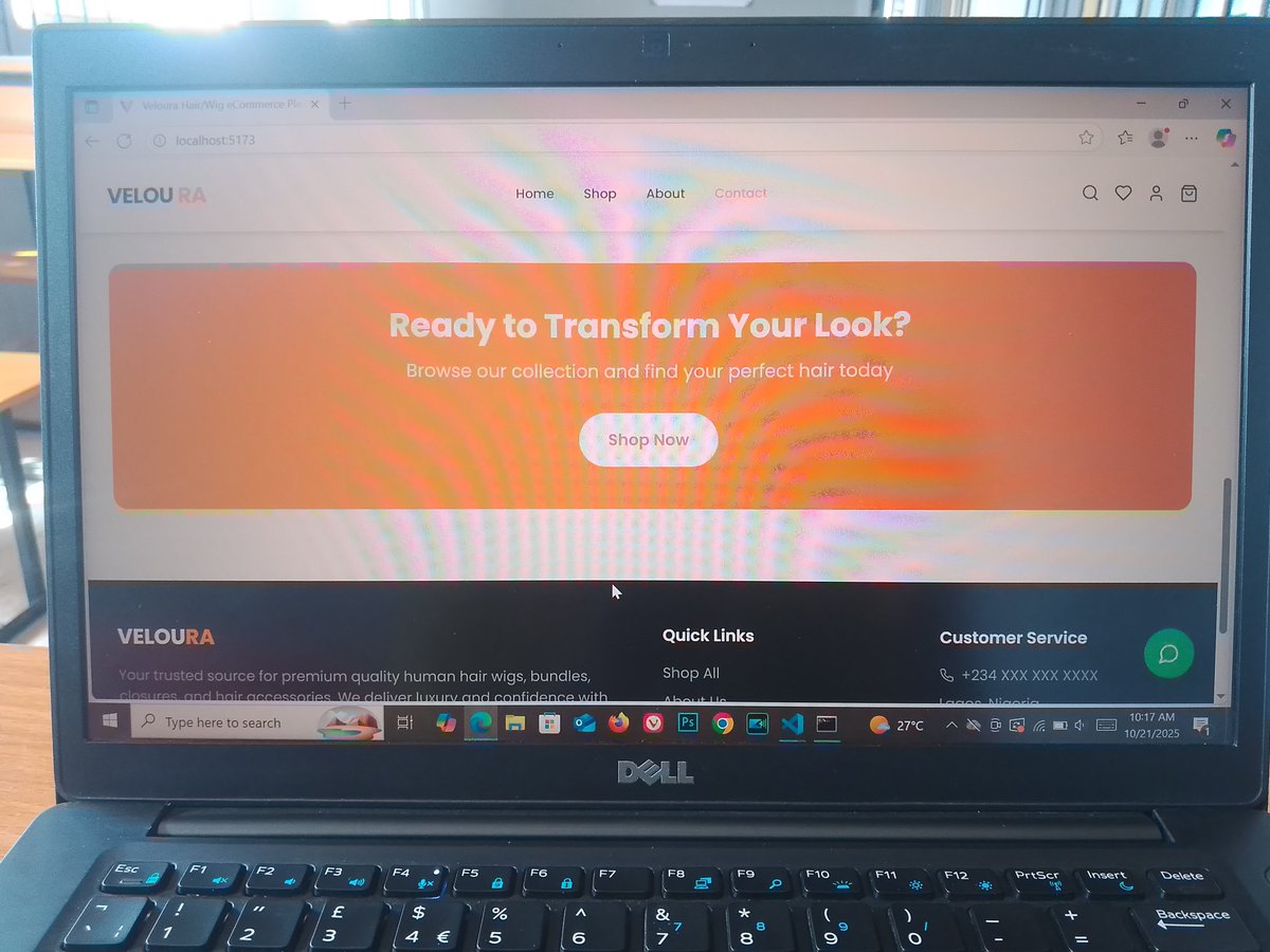 tech_evolv's tweet image. Connection, coded beautifully 💻🌸
The Veloura Hair Contact Page blends smooth UI with a responsive, accessible design — because every brand deserves a voice that listens.
Built with React.js + TypeScript ✨
#VelouraHair #ContactUs #ReactDeveloper #WebDesign #FrontendMagic