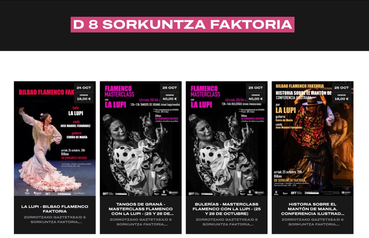 🔴 Este fin de semana en 📍BILBAO con Actuación, Cursos y conferencia ilustrada sobre el Mantón de Manila.
➡️ ENTRADAS:
entradium.com/es/organizers/… #lalupi #flamenco #Bilbao #entradium