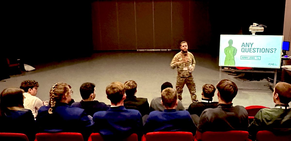 TheEPCollege's tweet photo. Bespoke workshop for our cohort interested in careers and roles and qualifications in the Army. https://t.co/HpSikqJjj2