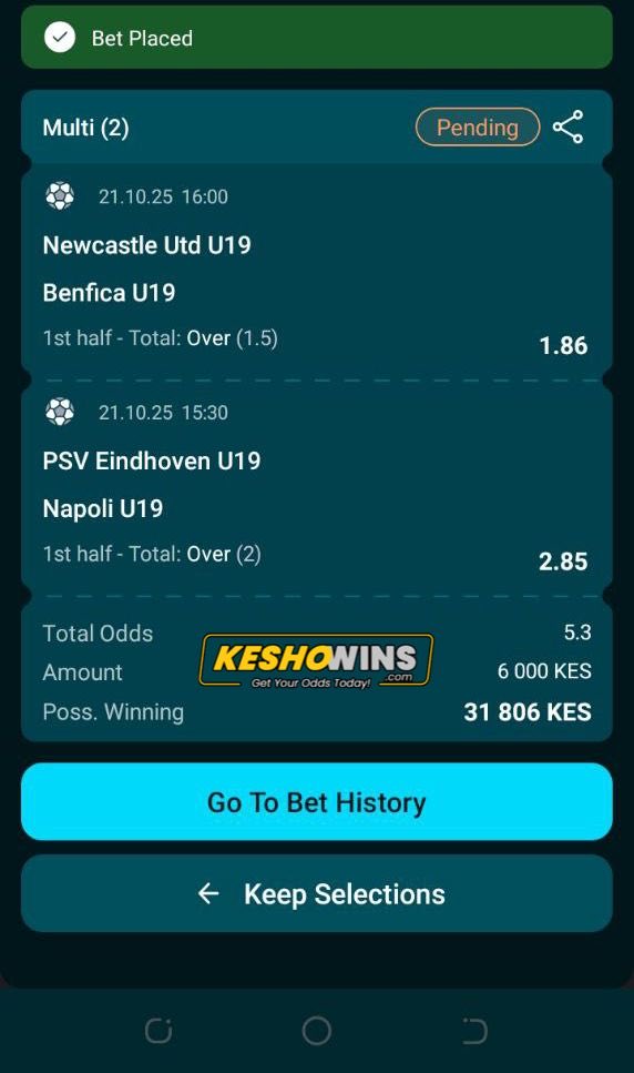 mboni_cfc's tweet image. 5 odds on uefa youths🔥

Booking code👉15561181

Captainsbet👉 cutt.ly/SrVXzoVE

Promo code: Keshowins