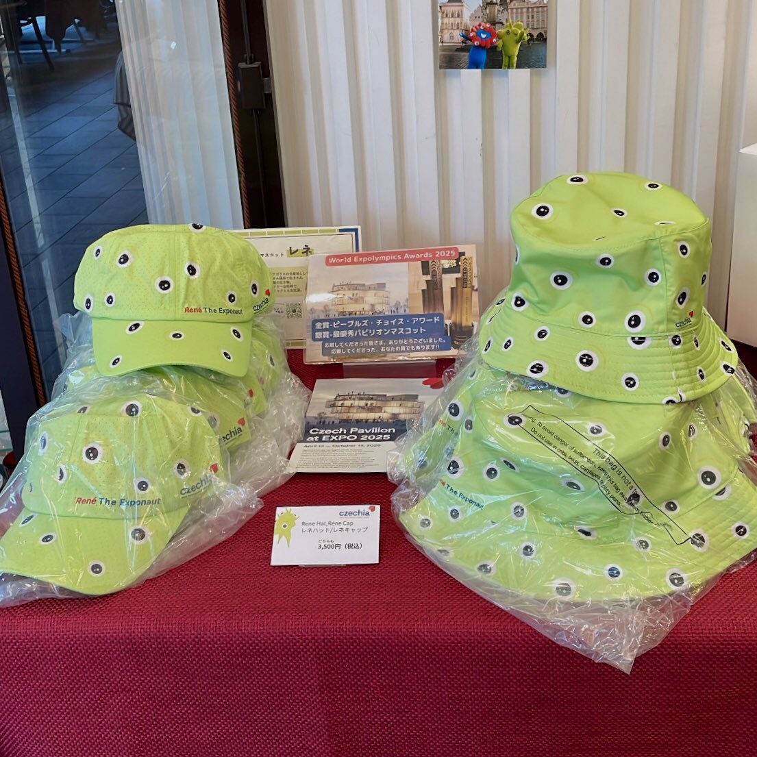 🇨🇿レネファンに嬉しいお知らせ📢
レネ柄の帽子がCafe AMADEUS STORYにて販売スタート✨
通気性抜群のキャップとリバーシブルのハット、2種類ございます
今回もカフェで直接ご購入いただける他、代金引換のみですが電話でのご注文も受付けております💁‍♀️（別途送料がかかります）