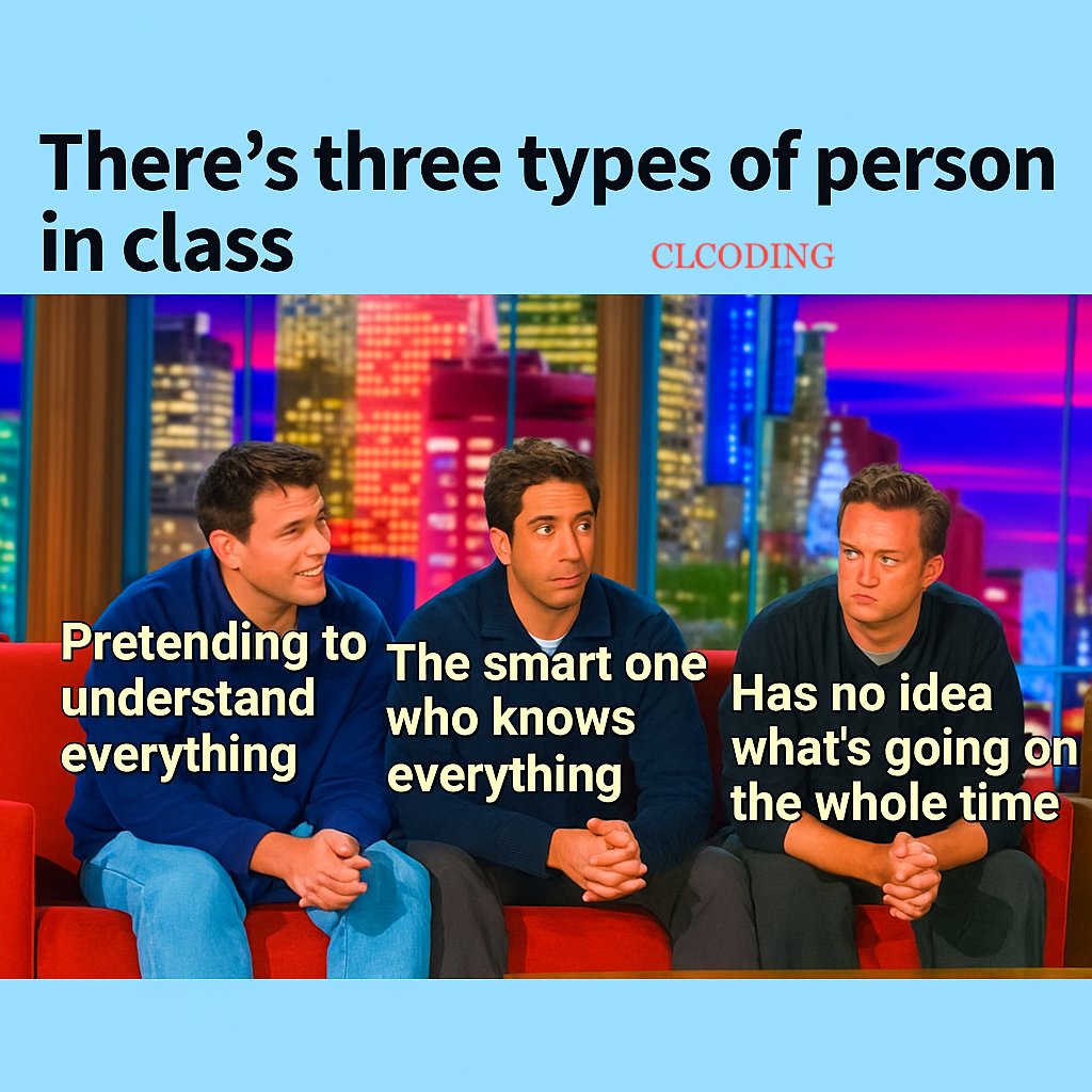 clcoding's tweet image. Could you tell me which one represents you?