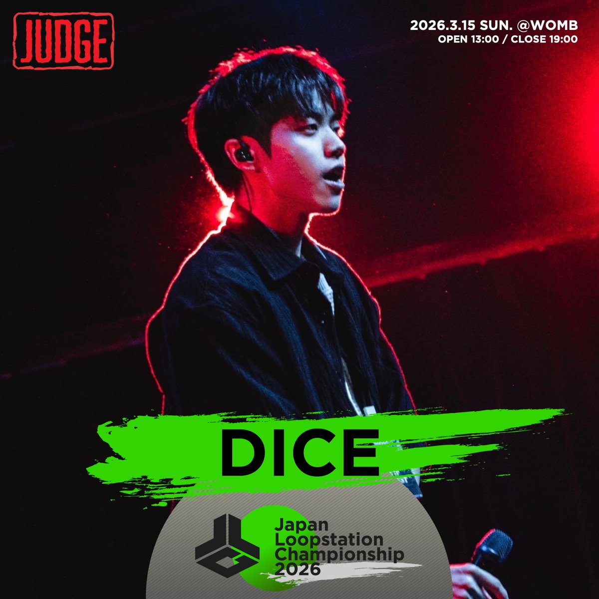 JLC_LOOP's tweet image. Japan Loopstation Championship 2026
Judge: DICE @beatbox_dice
Wildcard予選エントリー受付中!
※提出期限は12/15まで
詳細はJLC2026公式サイトをチェック
jlc.style/jlc2026
#JLC2026
Image, logo by @nonbeatboxer