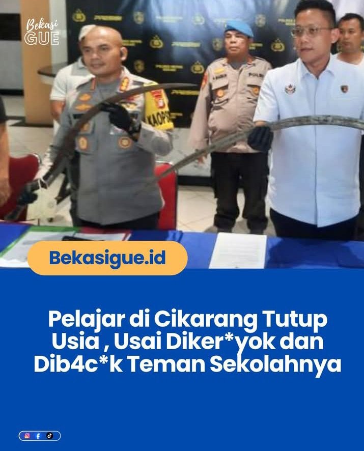 MANTO GUDONO SH (@kangmanto123) on Twitter photo Potret dunia pendidikan sekarang benar-benar miris.
Dikerasin, guru dilaporin ke polisi.
Dibiarkan saling bacok-bacokan.
Mohon atensinya, Kang <a href="/DediMulyadi71/">Kang Dedi Mulyadi</a>, di daerah Bekasi makin rawan tawuran, gengster, dan begal, terutama saat malam hari, thks
ππ Potret dunia pendidikan sekarang benar-benar miris.
Dikerasin, guru dilaporin ke polisi.
Dibiarkan saling bacok-bacokan.
Mohon atensinya, Kang <a href="/DediMulyadi71/">Kang Dedi Mulyadi</a>, di daerah Bekasi makin rawan tawuran, gengster, dan begal, terutama saat malam hari, thks
ππ