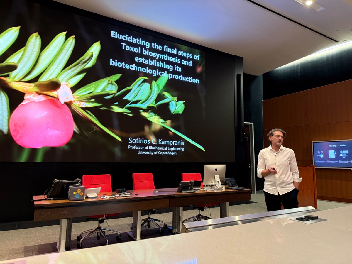 Kyle J. Lauersen (@kylelauersen) on Twitter photo Today, we had the honor of hosting Prof. Sotirios Kampranis from <a href="/UCPH_Research/">University of Copenhagen Research</a> in the weekly <a href="/KAUST_BESE/">KAUST BESE</a> student seminar. We heard about biotechnological production of flavors and fragrances as well as Taxol biosynthesis. Today, we had the honor of hosting Prof. Sotirios Kampranis from <a href="/UCPH_Research/">University of Copenhagen Research</a> in the weekly <a href="/KAUST_BESE/">KAUST BESE</a> student seminar. We heard about biotechnological production of flavors and fragrances as well as Taxol biosynthesis.
