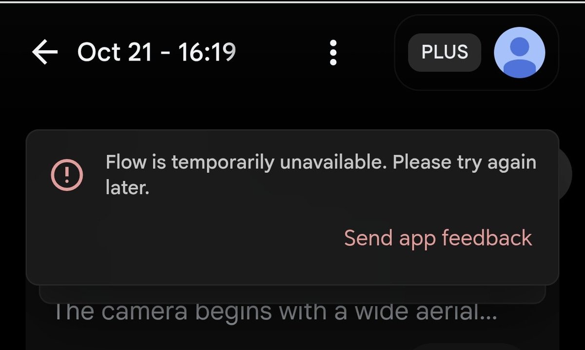 seanpower2016's tweet photo. @demishassabis @GeminiApp Pity that Veo 3.1 is constantly throwing up error messages. I'm paying for a service that is never delivering. https://t.co/4KmqXEuWve