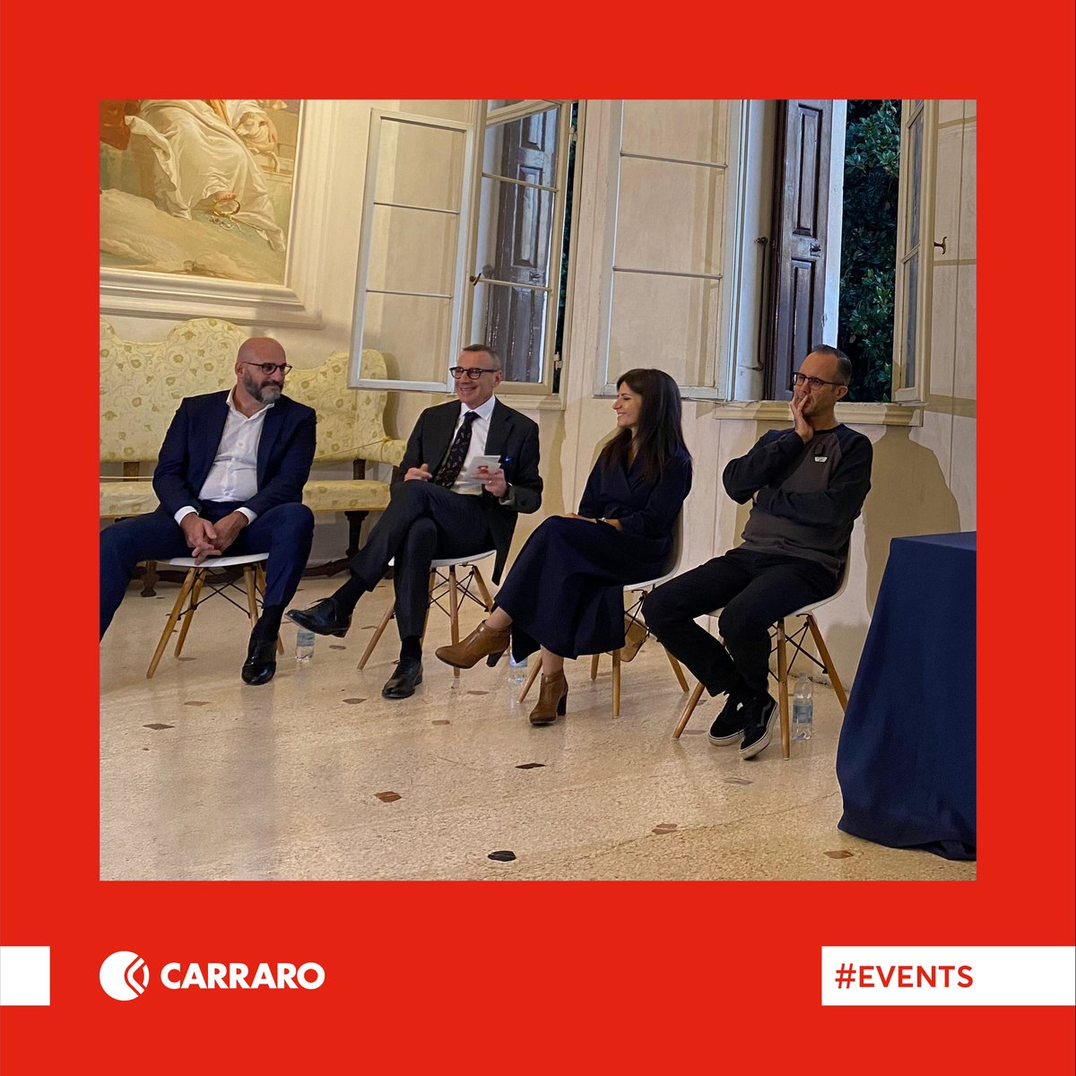 TweetCarraro's tweet photo. Cyber Security: cultura a tutti i livelli. 🛡️ Siamo lieti di aver partecipato al 1° #TalentTalk di WeHunt.
Andrea Da Re (Carraro) con altri esperti hanno discusso il fattore umano e la collaborazione inter-funzionale. La sicurezza digitale è responsabilità condivisa. https://t.co/AYT4bHfhAs