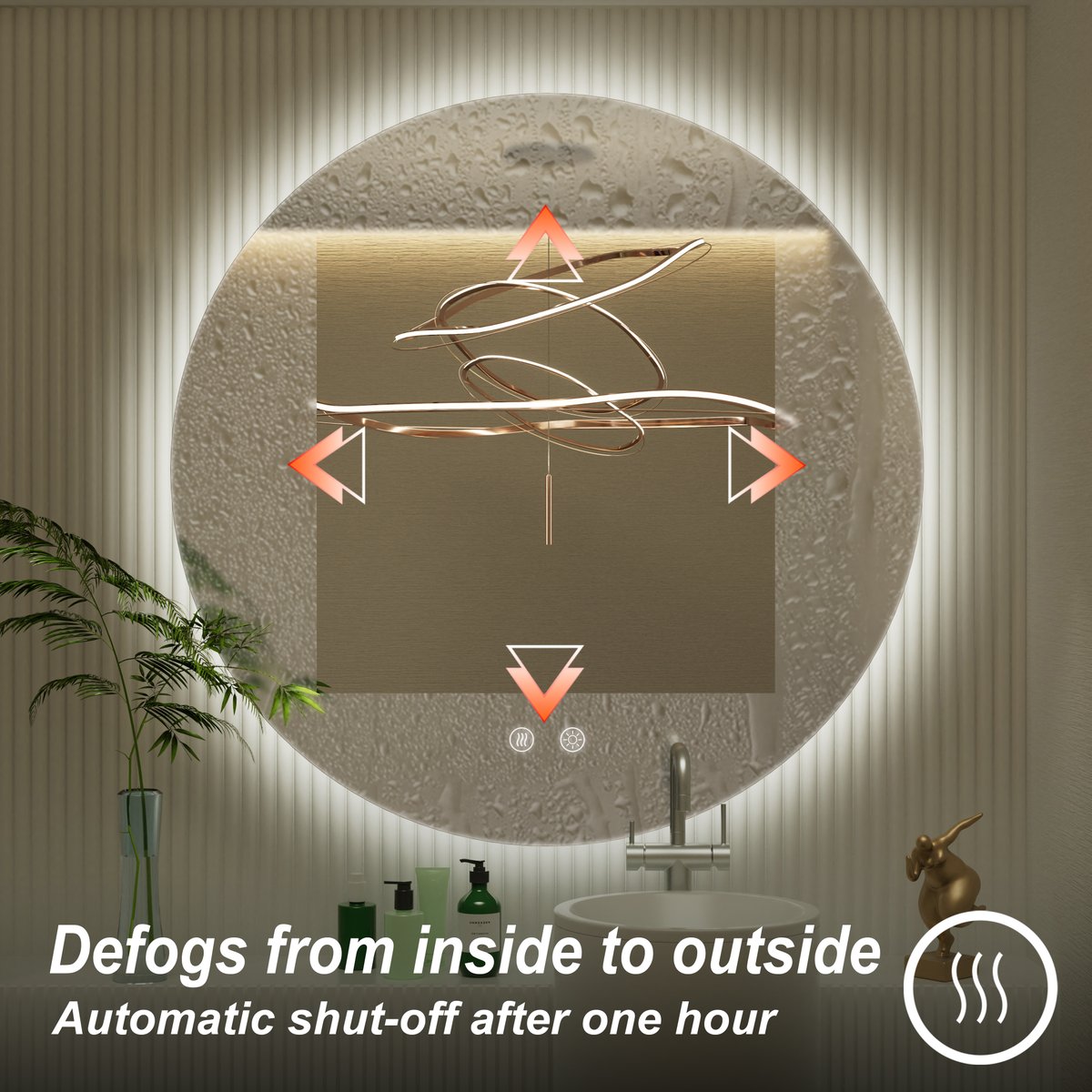 Light up your life! ✨ Our Circular Frameless LED Mirror is a GAME CHANGER.
🔅 Dimmable LED
🎛️ 3 Color Temp
🔮 5mm Ultra-Clear Glass
🌫️ Defogger
🌀 Beautiful, Space-Saving Round Shape
This isn't just a mirror—it's an experience. 
Elevate your home now! 
🛒amazon.com/dp/B0C9BPY6QF
