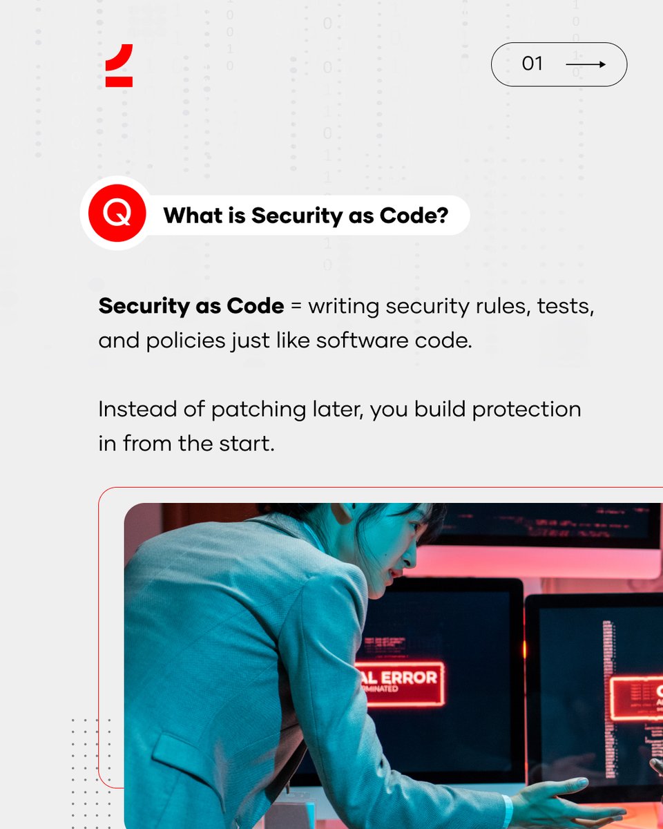 2amtech's tweet image. 🔐Security shouldn’t be an afterthought.
🔴Security as Code (SaC) bakes protection into your software from day one, catching risks early and saving you from headaches down the line. Swipe to see what it is and how it works in real life.