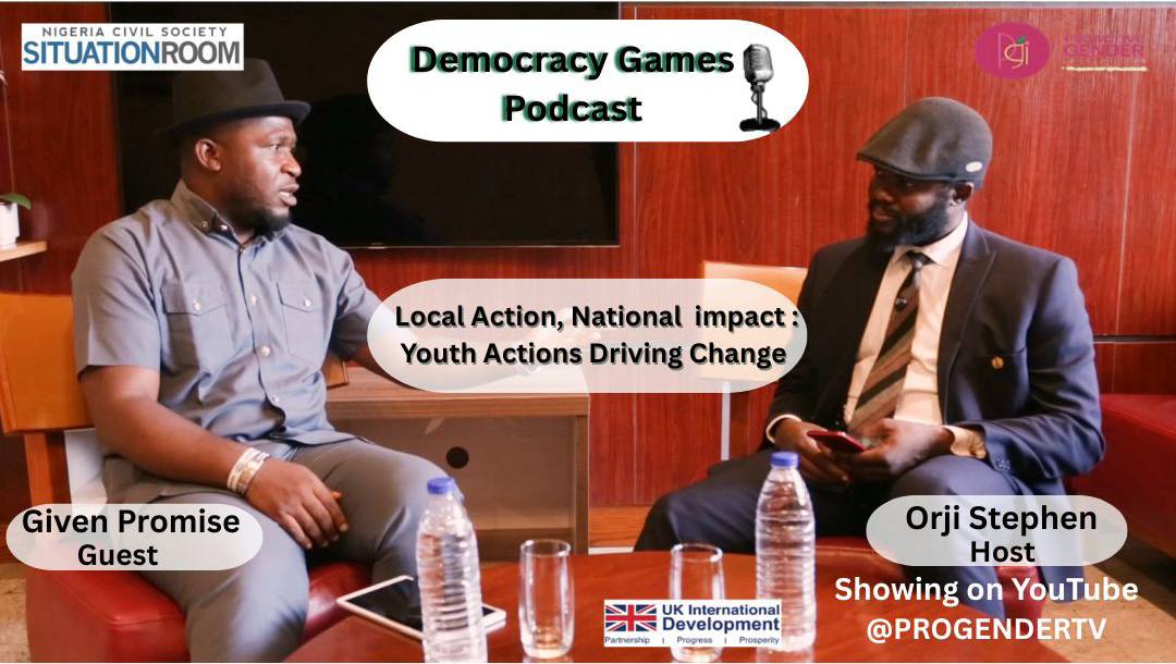 ProGender's tweet image. THE WAIT IS OVER!
Click the link to watch the full video of Democracy Games Podcast electrifying discussion: &quot;What Drives Youth Action? Exploring Local Initiatives and National Impact in Strengthening Nigeria’s Democracy.
youtu.be/wyCPzDbIrzs