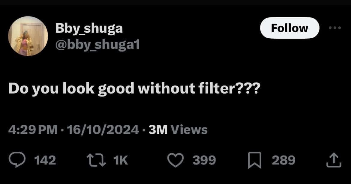 Gerexinfo's tweet image. Guys, let’s see how you look without a filter🤲