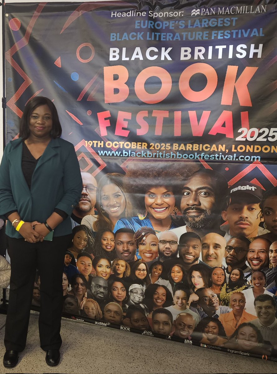 I was at the Black British Book Festival 2025 <a href="/BBBookFestival/">Black British Book Festival</a> held at the <a href="/BarbicanCentre/">Barbican Centre</a> on Sunday.  It was an amazing and inspiring day and lovely event. Well done to all the organisers, panelists and everyone who made it happen! 👏🏽👏🏽