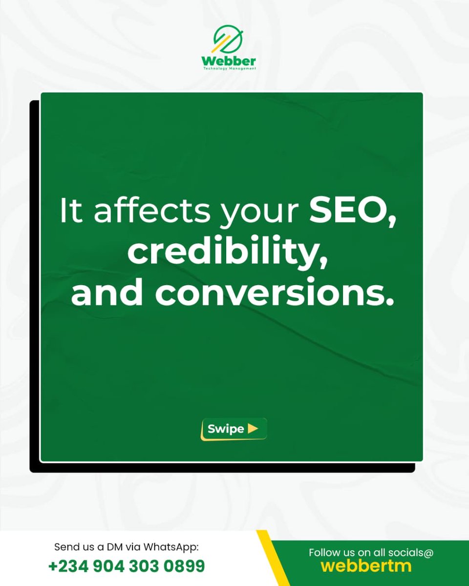 theWebberTM's tweet image. Your homepage isnโt just a landing page โ itโs your first impression.
In under 5 seconds, a visitor will decide:
โขDo I trust this brand?
โขIs this business professional?
โขIs it worth my time?
At Webber TM, we design websites that build trust and communicate value.