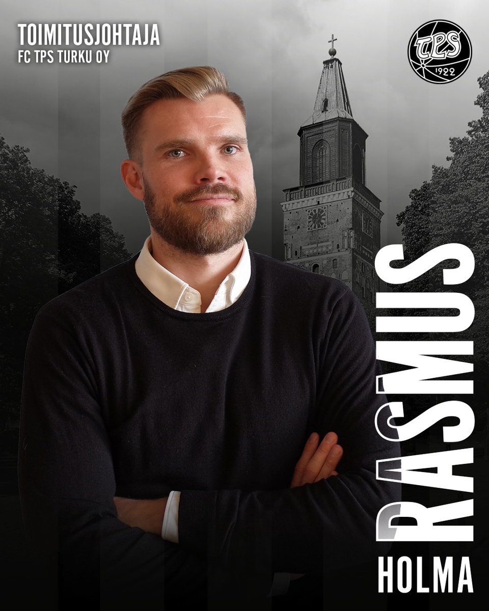 Isoja uutisia! Kauppatieteiden maisteri Rasmus Holma on nimitetty FC TPS Turku Oy:n uudeksi toimitusjohtajaksi. Holma aloittaa toimitusjohtajan tehtävässään keskiviikkona 29.10.

📝 Lue tiedote: fc.tps.fi/uutiset/rasmus…

#FCTPS #Ykkösliiga #Turku #TKOMV