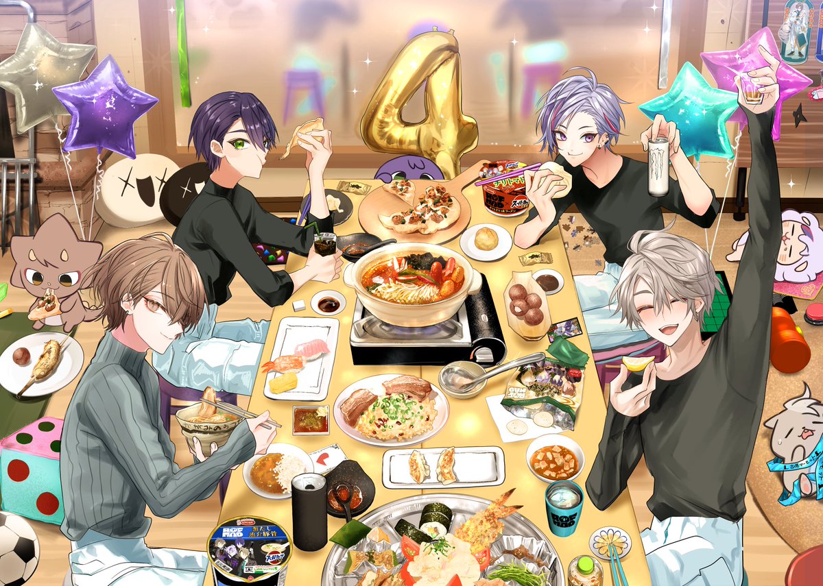4周年おめでとうとありがとう‼😊🌠
 #ろふまお4周年　#ろふあーと