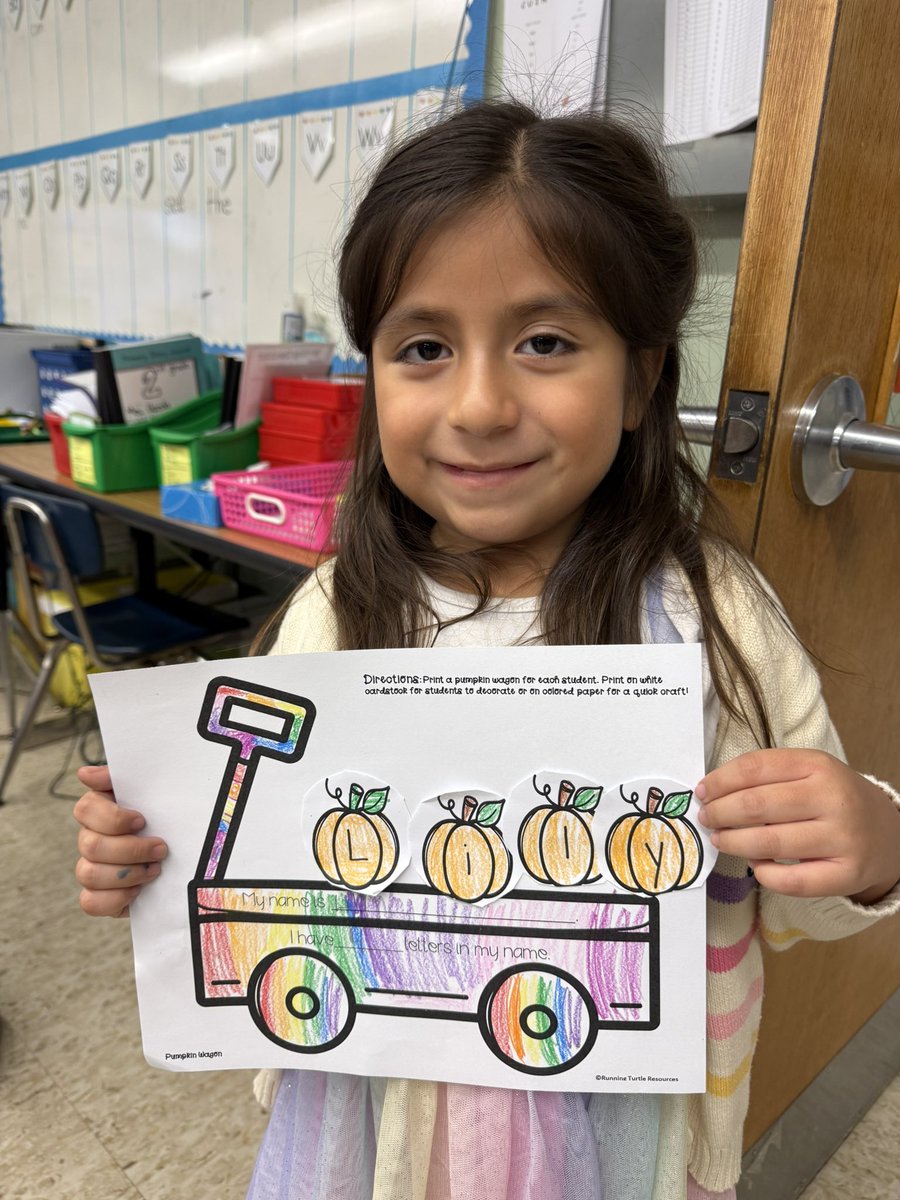 Fall Enrichment is back! Students in Ms. McLaren’s and <a href="/MsSchmittHB/">Karly Schmitt</a>’s Arts and Crafts class learned each other’s names while making their wagons full of pumpkins!🎃 <a href="/HamptonBaysES/">Hampton Bays ES</a> #WeAreHB #HBStrong