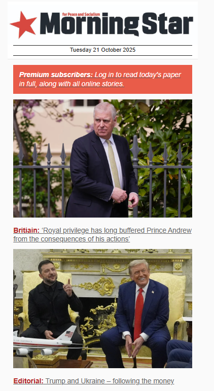 Labour4S's tweet image. Reject the capitalist variants and receive a daily dose of socialism in your inbox. Sign up to the free Morning Star daily newsletter here: morningstaronline.us19.list-manage.com/subscribe/post…