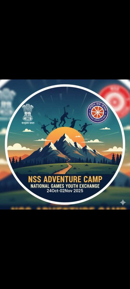 राष्ट्रीय सेवा योजना छत्तीसगढ़ 1 साहसिक शिविर का हुआ आयोजन जो कि 24 अक्टूबर से 02 नवंबर 2025 तक #dharamshalacenter हिमांचल प्रदेश में है cg से 20 स्वयं सेवक होंगे शामिल #advanturchamp2025  <a href="/_NSSIndia/">NSS India</a> <a href="/ashokshrotinss/">Dr Ashok Shroti</a> <a href="/Rajkumarnss/">राजकुमार वर्मा Rajkumar verma</a> <a href="/NeetaBajpai5/">Neeta Bajpai</a> <a href="/nssabvuCG/">NSS Atal Bihari Vajpayee Vishvavidhyalaya</a> <a href="/manojsinha812/">Manoj Sinha</a> <a href="/YKTiwari68/">Y. K. Tiwari</a>