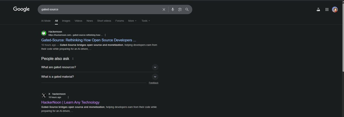 rockyessel's tweet image. Just published a new article on @hackernoonhq exploring the concept of Gated-Source, a new way to think about sustainable software development.
Already on discoverable by @Google
#Hackernoon #HackernoonWriters #TechArticles #GatedSource #OpenSource #ClosedSource #OpenCore