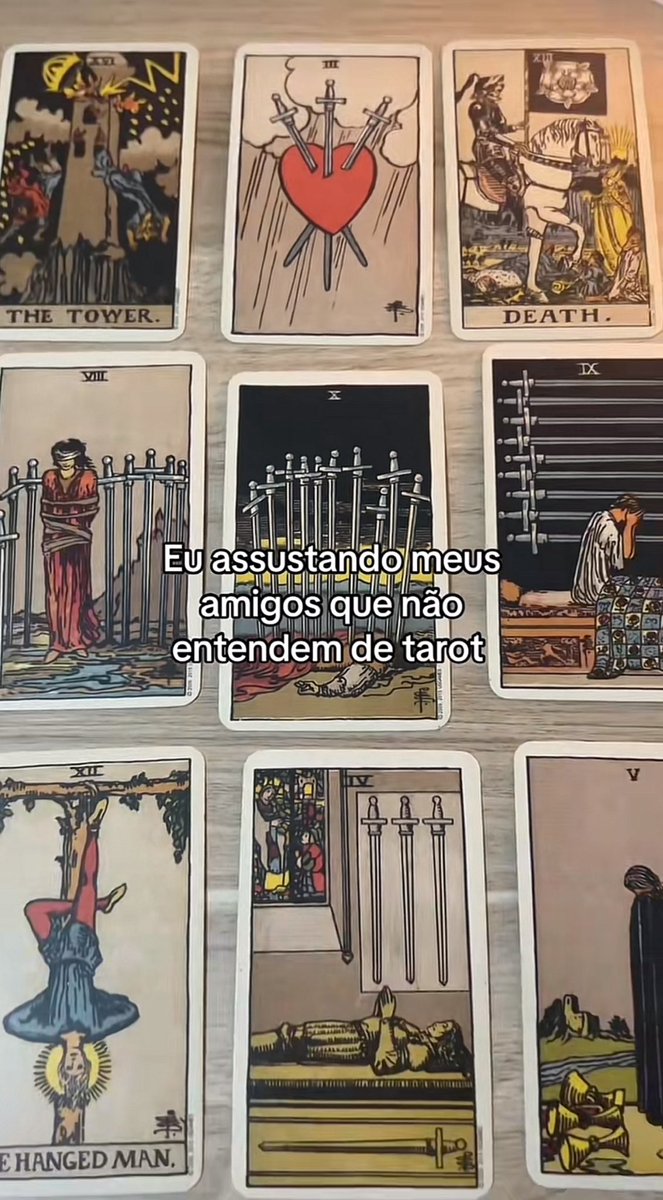 Liliumsz's tweet image. Top 9 cartas assustadoras do tarot