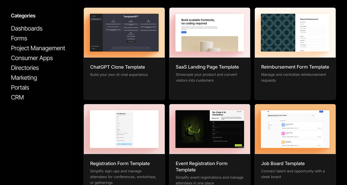 weweb_io's tweet image. 🥳 We’re building a library of free WeWeb Templates!
Get a head start with ready-made templates for:
• admin panels,
• dashboards,
• CRMs, and more...
Each one is fully editable, connect your data, refine the design, and make it yours: