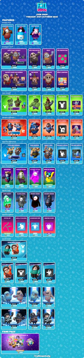 #FallGuys - Item Shop
➥ Tuesday, 21st October 2025