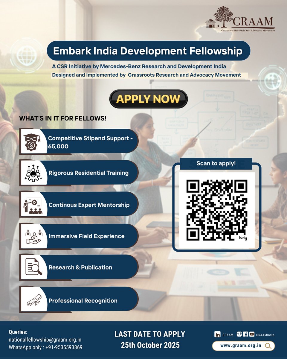 🚀 The Countdown Continues! 
We are thrilled to recieve over 300+ applications!

🔗 Apply now: lnkd.in/gG9qJSG3
or Scan the QR code to apply! 

🗓️ New Last Date to Apply: 25th October 2025