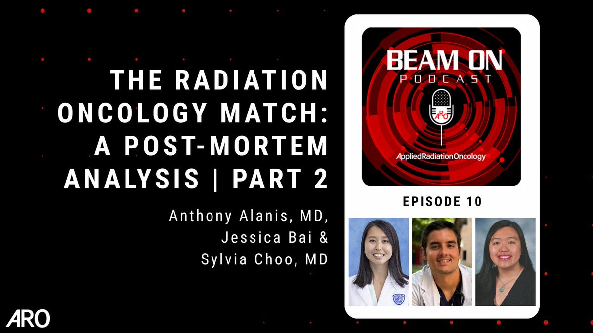 Applied_RadOnc's tweet image. 🎙️ Have you listened yet?: The Radiation Oncology Match: A Post-Mortem Analysis | Part 2
🔗 share.transistor.fm/s/b83d8c7d
Jessica Bai, a 4th-year medical student at Case Western Reserve University, talks with @SylviaChoo5 and @AnthonyAlanis01 —newly matched radiation…