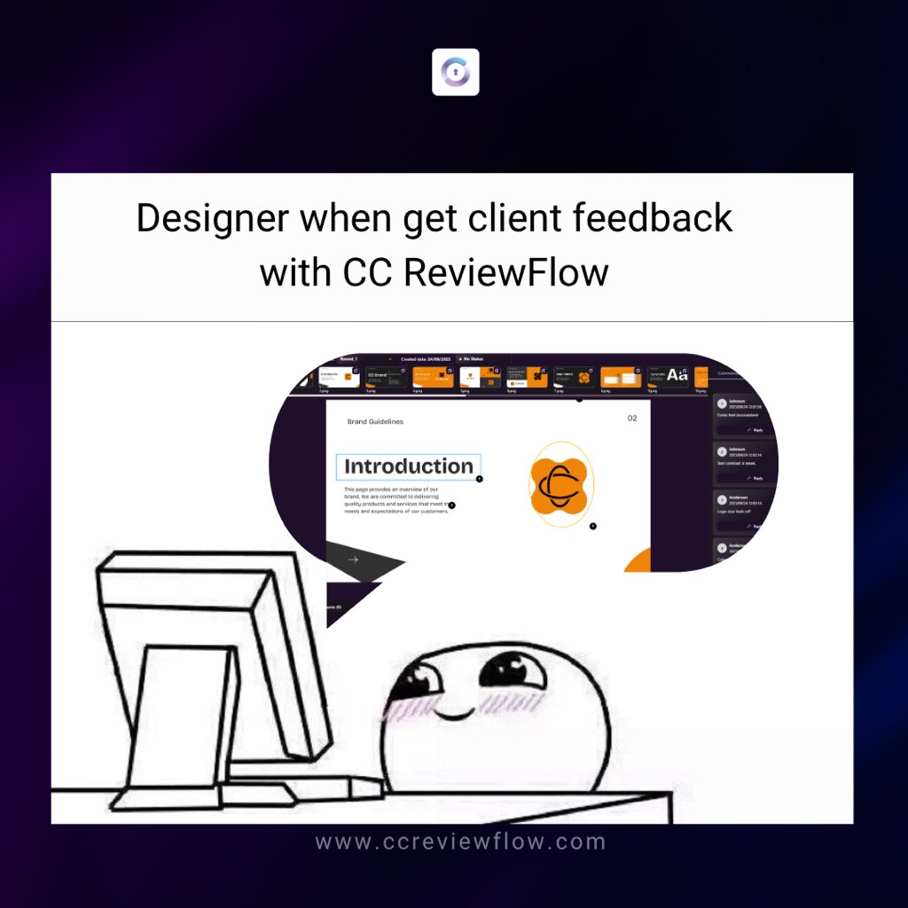 ccreviewflow's tweet image. 💡 Simplify your review process and finish Q4 strong!
With CC ReviewFlow, creative teams work smarter — not harder.
👉 Try it free and save hours every week: ccreviewflow.com
#CreativeWorkflow #DesignTools #CCReviewFlow #WorkSmarter