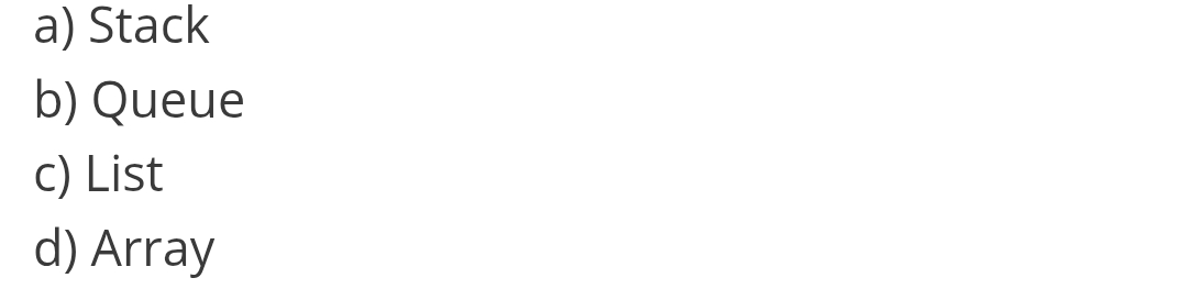 Nate_Verse's tweet image. Which data structure is used for implementing recursion?