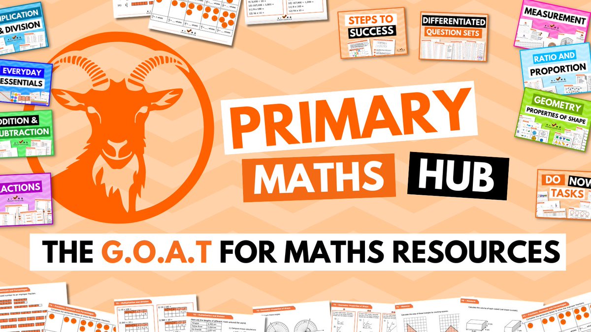 PrimaryMathsHub's tweet image. Primary Maths Hub is the G.O.A.T for maths resources. 🐐

🏠 This is where we live - primarymathshub.com

💝 And we have a £5.99 subscription to access all resources on the website. Pure G.O.A.T value

#maths #primarymaths #mathsresources #primarymathshub #primaryteacher